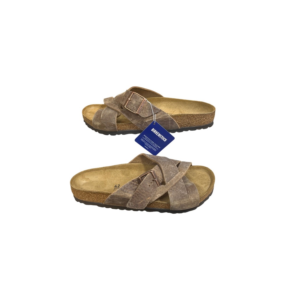 Birkenstock Salina Tobacco Brown Oiled‎ Leather Sandals EU 42 Mens 9 Womens 11